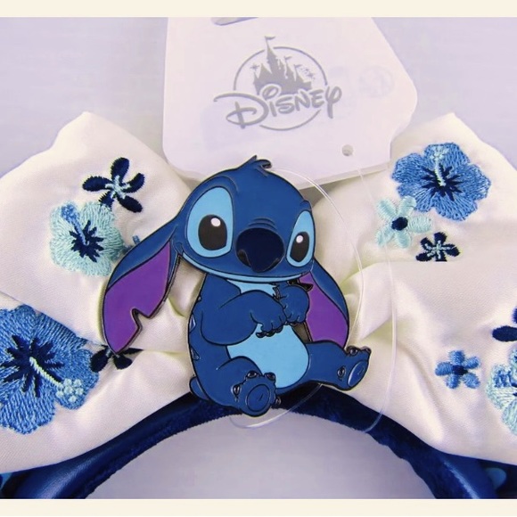 NWT Stitch All Over Print AOP Bow Ears Headband Disney Parks - Picture 3 of 8